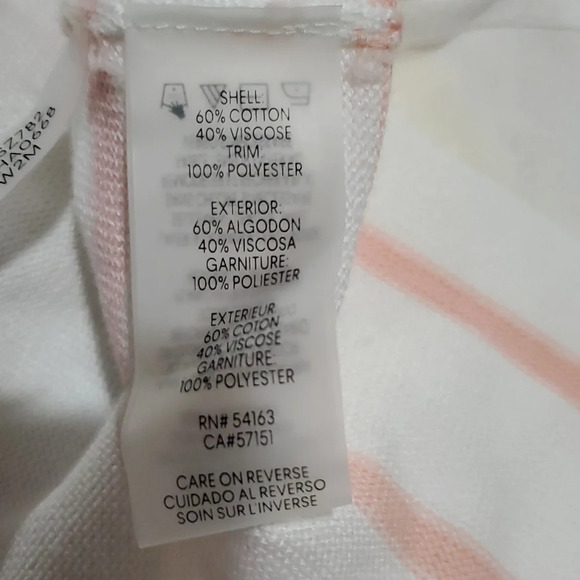 Calvin Klein NWT layered crew neck pastel striped white sweater - Picture 7 of 7